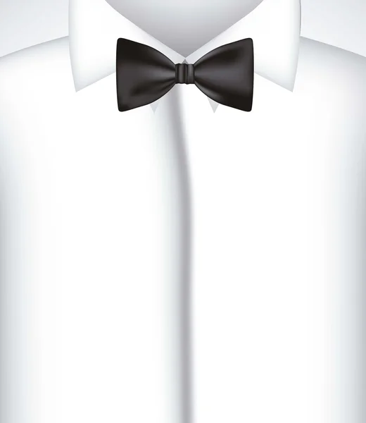 Serious shirt with bow tie — Stock Vector