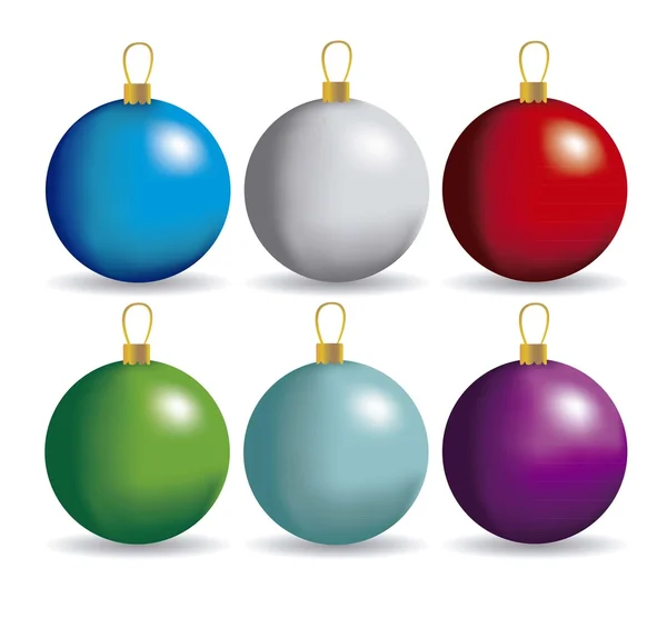 Bolas de Navidad — Vector de stock