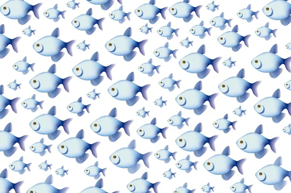 Mnoho ryb — Stockový vektor