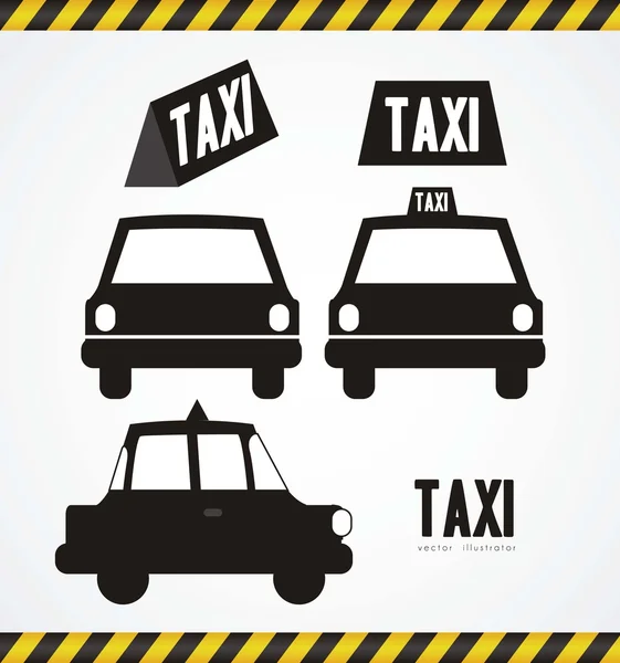 Taxi silhouette — Stock Vector