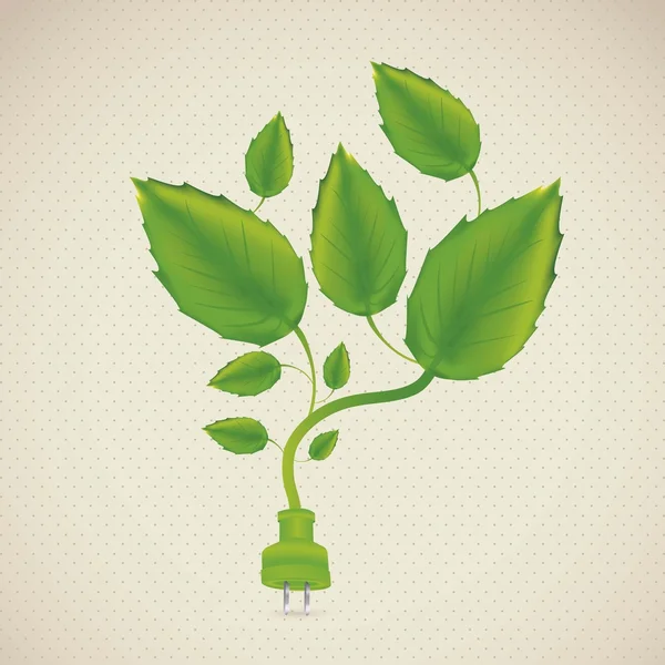 Ecological plug — Stock Vector