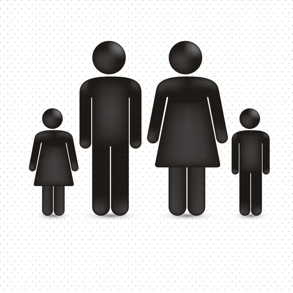 Illustration einer Familie — Stockvektor