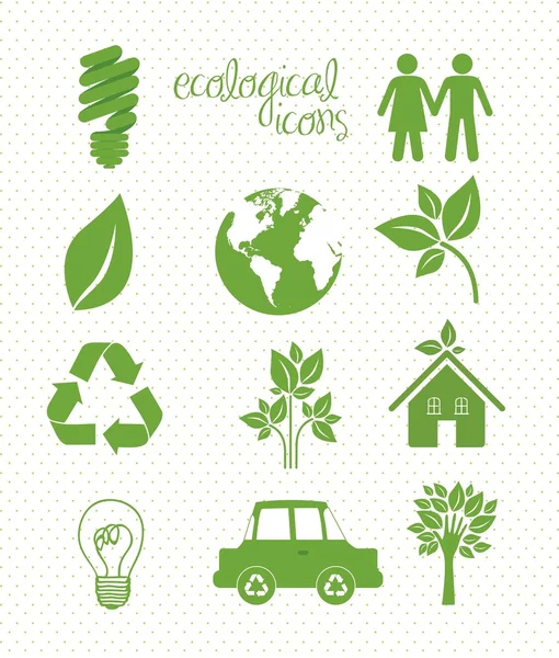 Ecologische pictogrammen — Stockvector