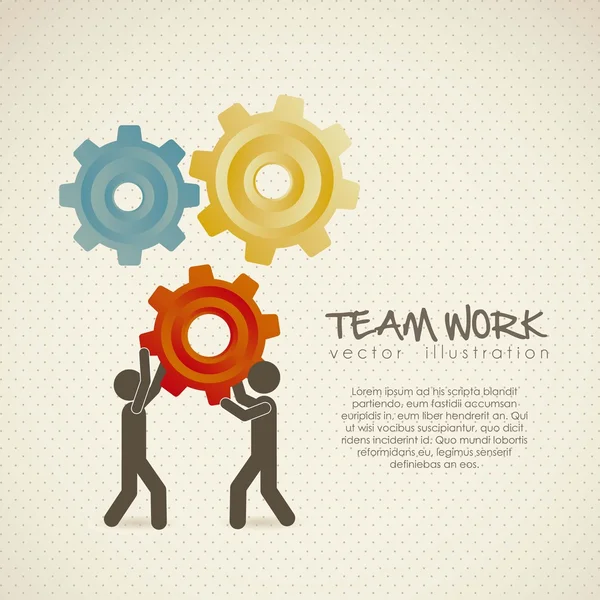 Trabajo en equipo — Vector de stock