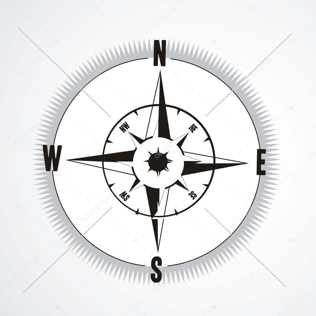 compass in white background