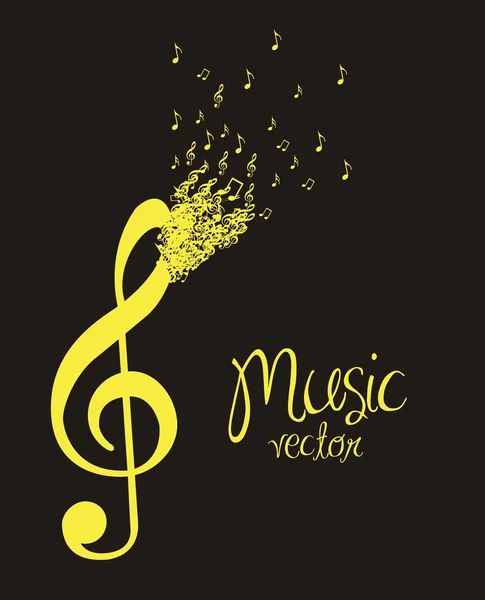 Illustration der musikalischen Note — Stockvektor