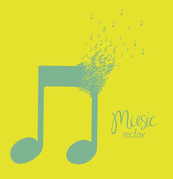 Illustration of musical note — Stock Vector