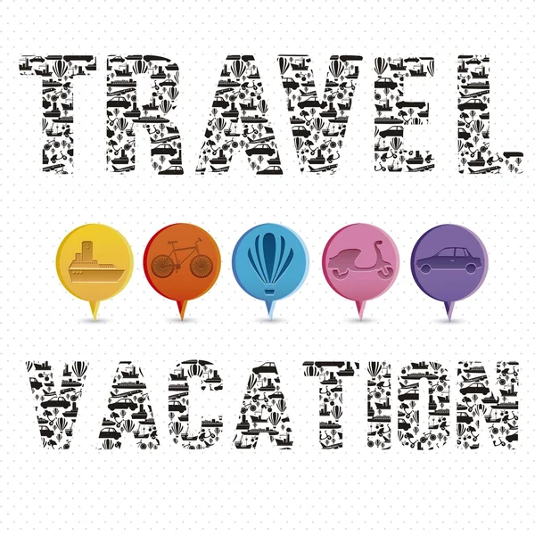 Urlaub und Reisen — Stockvektor