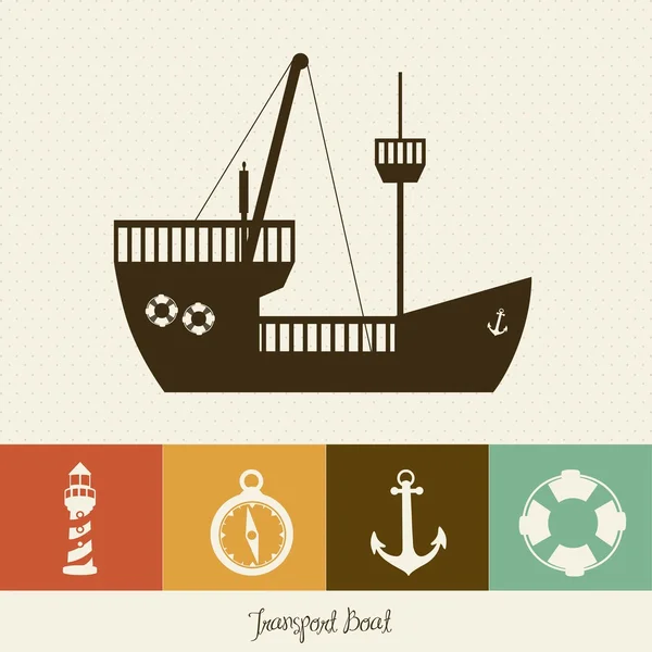 Illustration of boat — Stock Vector