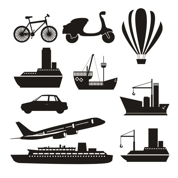 Transportation icons — Stock Vector