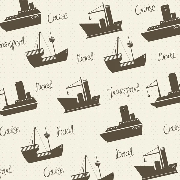 Boats pattern — Stock Vector