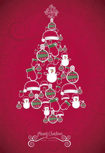 Illustrazione dell'albero di Natale — Vettoriale Stock