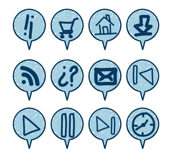 Sketches of icons — Stock Vector
