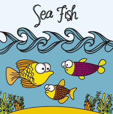 Balık çizimleri gösteren resim