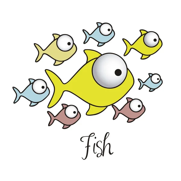 Ilustração de peixes Desenhos — Vetor de Stock