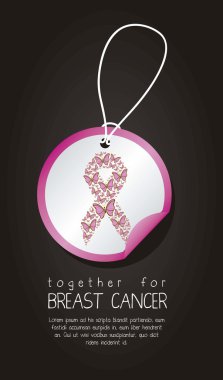 breast cancer label clipart