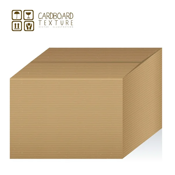 Caja de cartón texturizado — Vector de stock