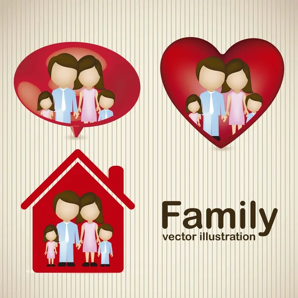 Family icons — Stock Vector