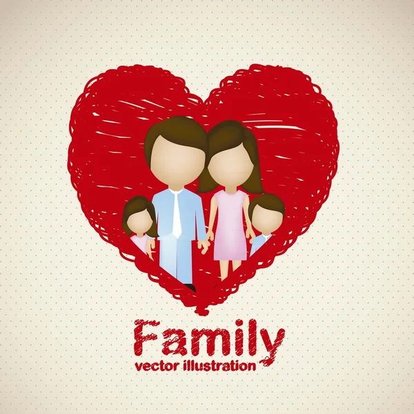 Familiensymbole — Stockvektor