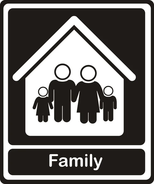 Iconos familiares — Vector de stock