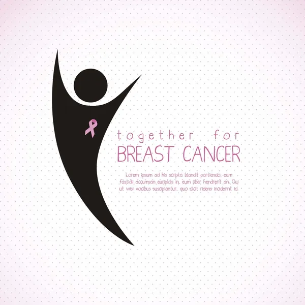 Breast cancer — Stock Vector