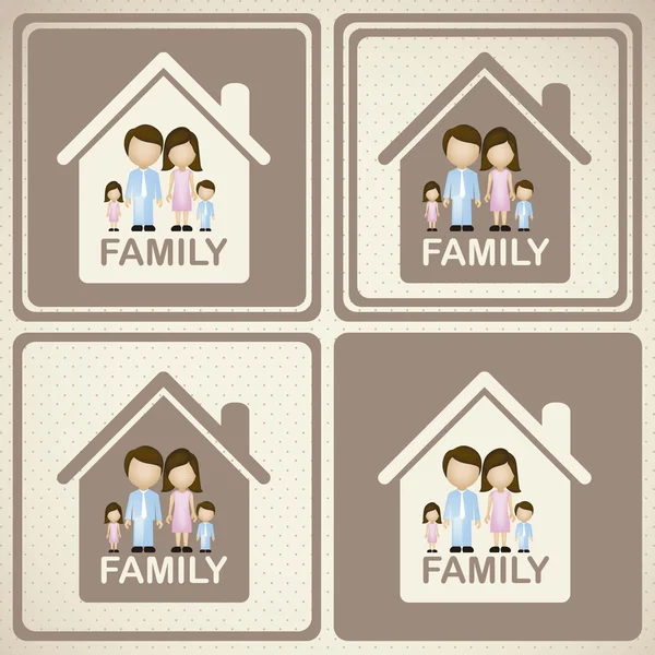 Ikony rodzinne — Wektor stockowy
