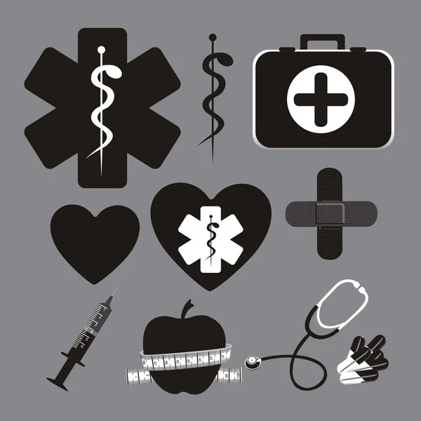 Health icons — Stock Vector