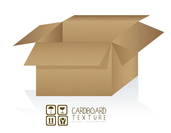 Caja de cartón texturizado — Vector de stock