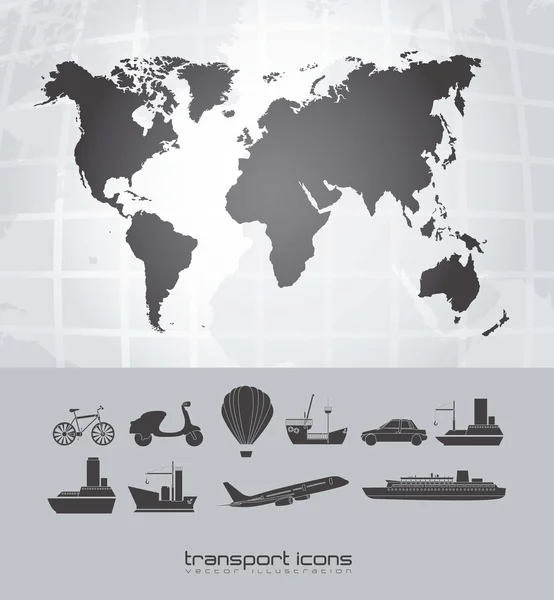 Транспорт Иконы — стоковый вектор