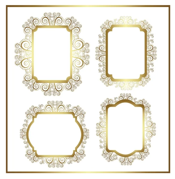 Golden frame — Stock Vector