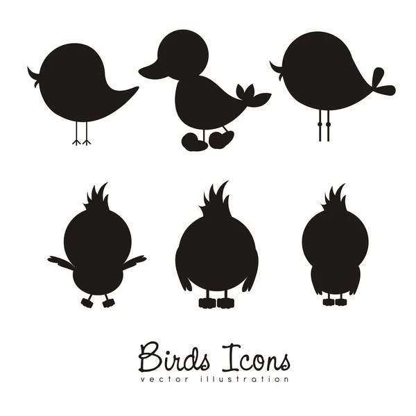 Vogelsymbole — Stockvektor