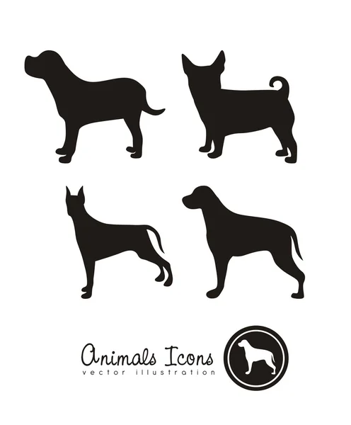 Iconos animales — Vector de stock
