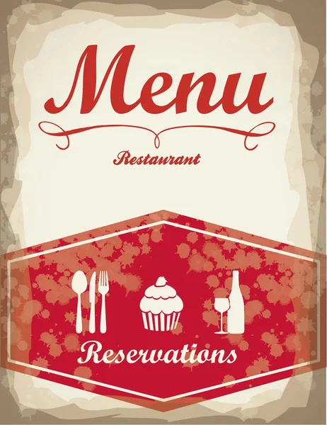 Menu retro — Stockvector