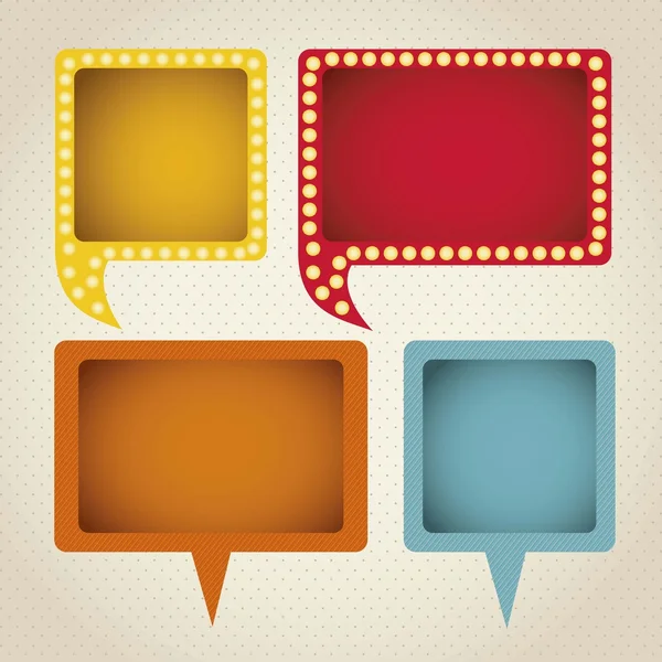 Retro speech bubbles — Stock Vector