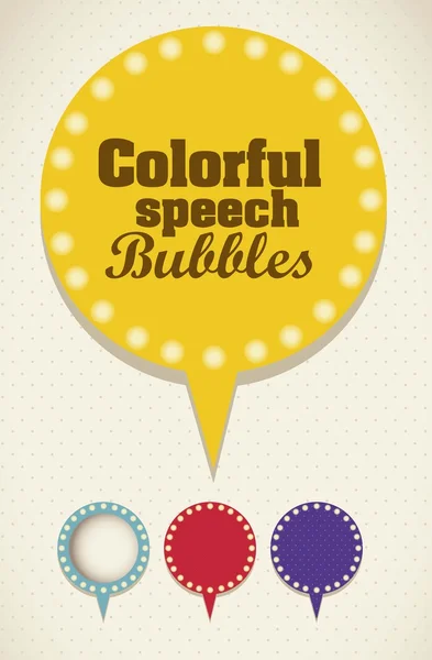 Retro speech bubbles — Stock Vector