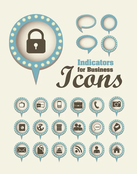 Iconos retro — Archivo Imágenes Vectoriales