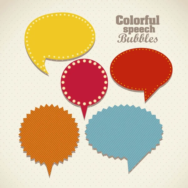 Retro speech bubbles — Stock Vector