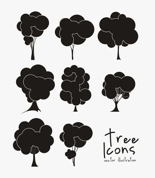 Strom ikony — Stockový vektor