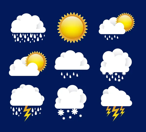 Meteo e stagioni — Vettoriale Stock