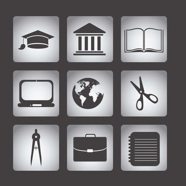 University icons — Stock Vector