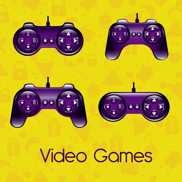 Videogames Silhouettes — Stock Vector