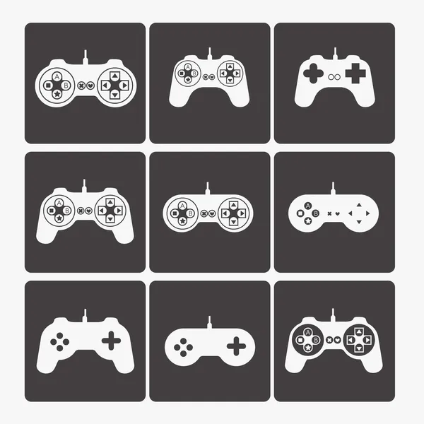 Videogames Silhouettes — Stock Vector