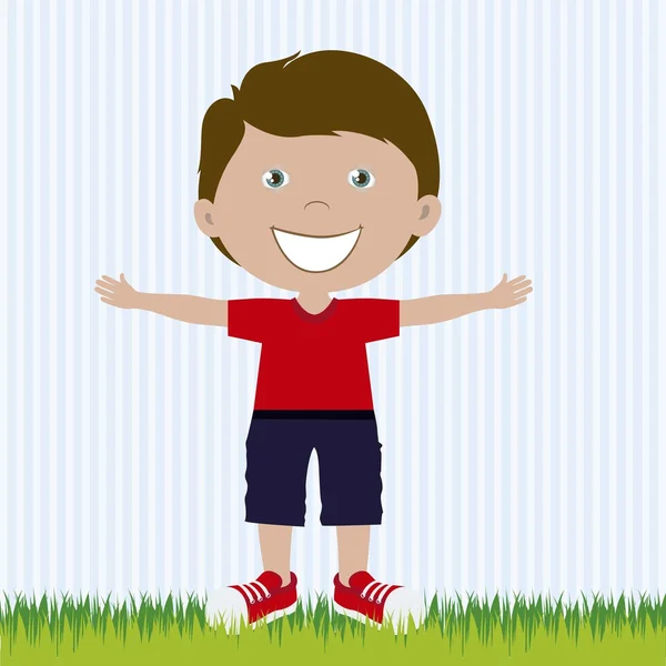 Cartoon jongen — Stockvector