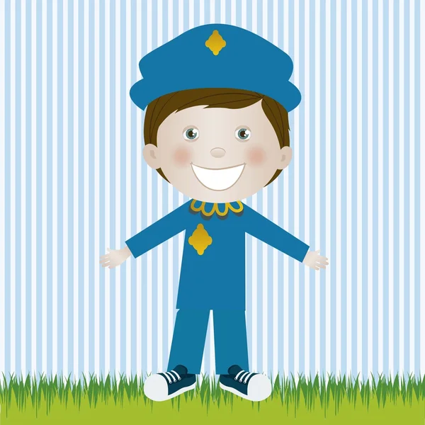 Politie man — Stockvector