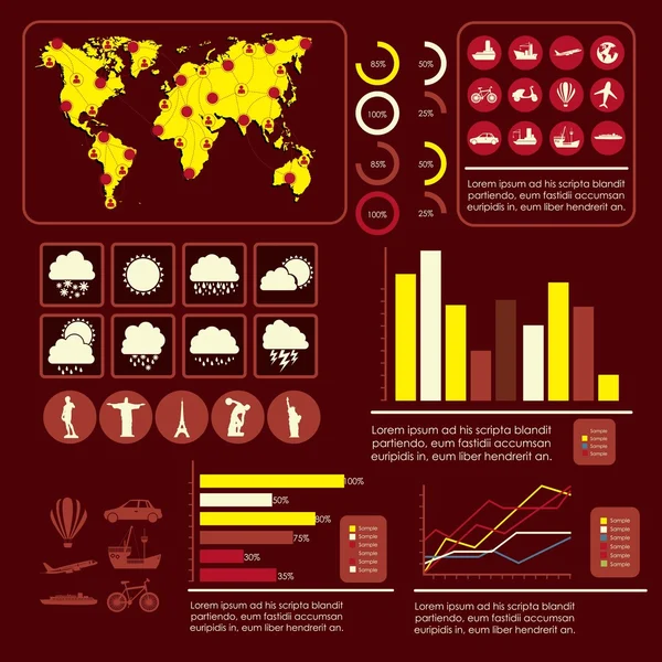 Toerisme infographics — Stockvector