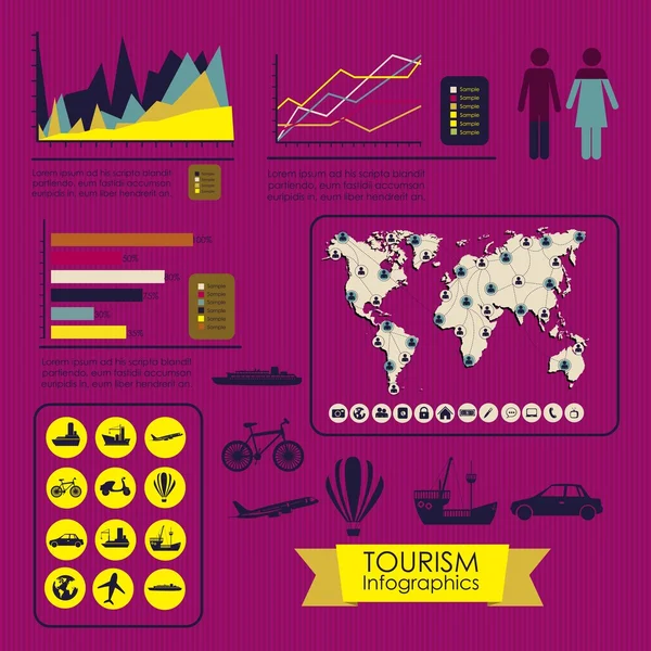 Infographie touristique — Image vectorielle