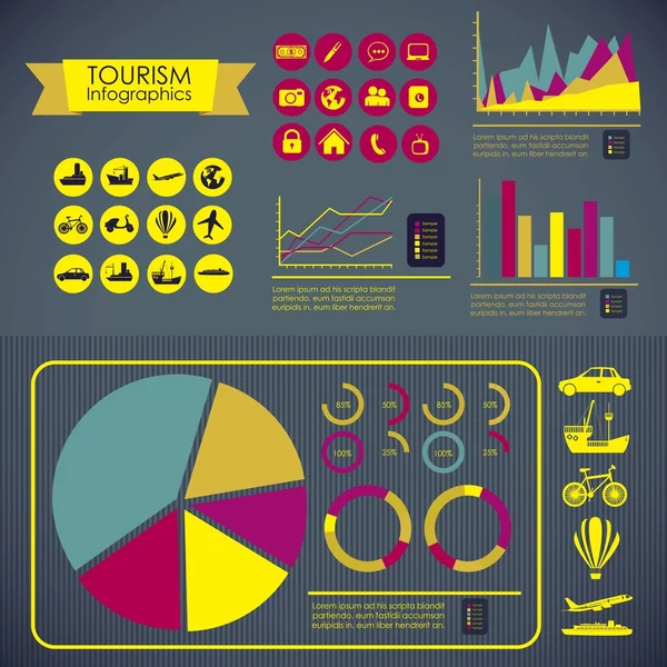 Infographie touristique — Image vectorielle