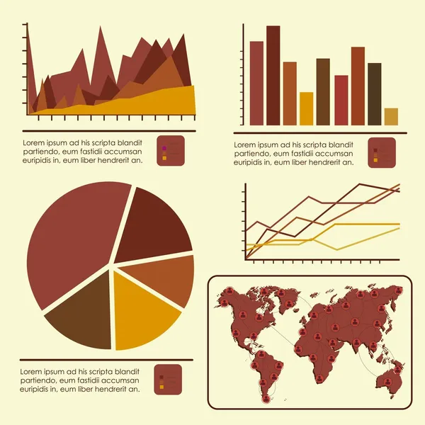 Social media Infografica — Vettoriale Stock