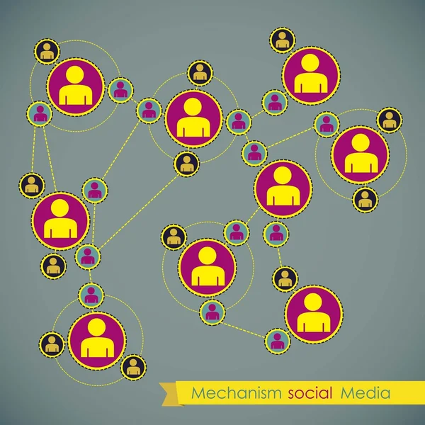 Social Media Infographic — Stock Vector