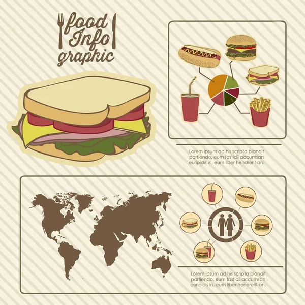 Infografías alimentarias — Archivo Imágenes Vectoriales